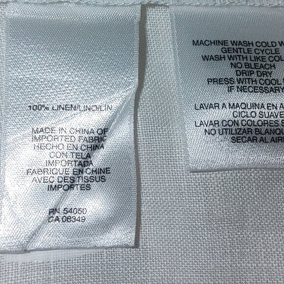 JONES NEW YORK SIGNATURE WOMAN LINEN TUNIC 3/4 SLV BEADED WHITE SIZE 3X - Picture 5 of 7